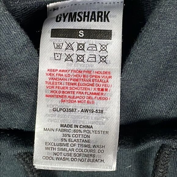 Gymshark Power Down Cropped Hoodie Sweatshirt Black Athletic Lounge Sz S - Picture 11 of 11